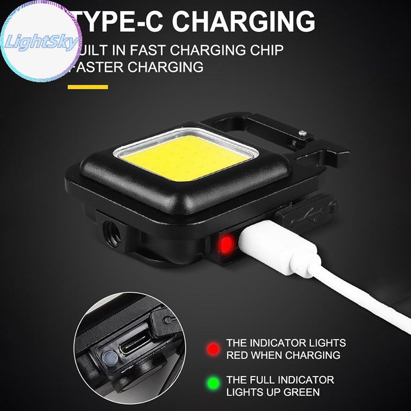 LightSky MINI ไฟฉายชาร์จโคมไฟ Camping ไฟแม่เหล็ก 4 โหมดแสงสําหรับ Camping Home TH