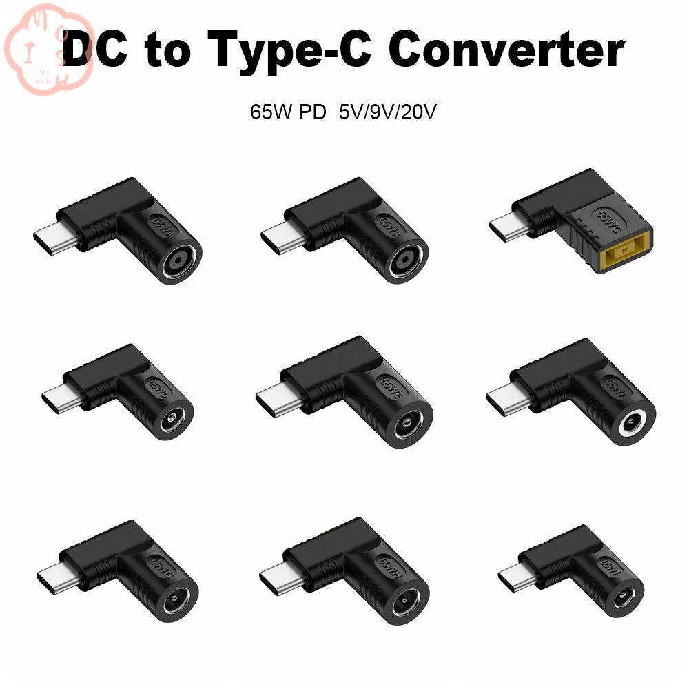 MIOSHOP Power Adapter 5 V 9 V 12 V USB C Connector 5.5X2.5 7.4X0.9 4.5X0.6 มม.แล็ปท็อปสําหรับ //