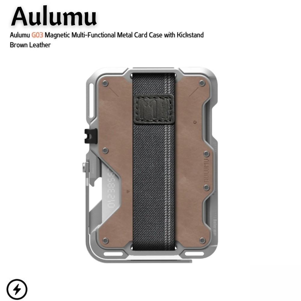 Aulumu G03 Magnetic Multi-Functional Metal Card Case Kickstand ขาตั้ง Smartphone แบบแม่เหล็ก