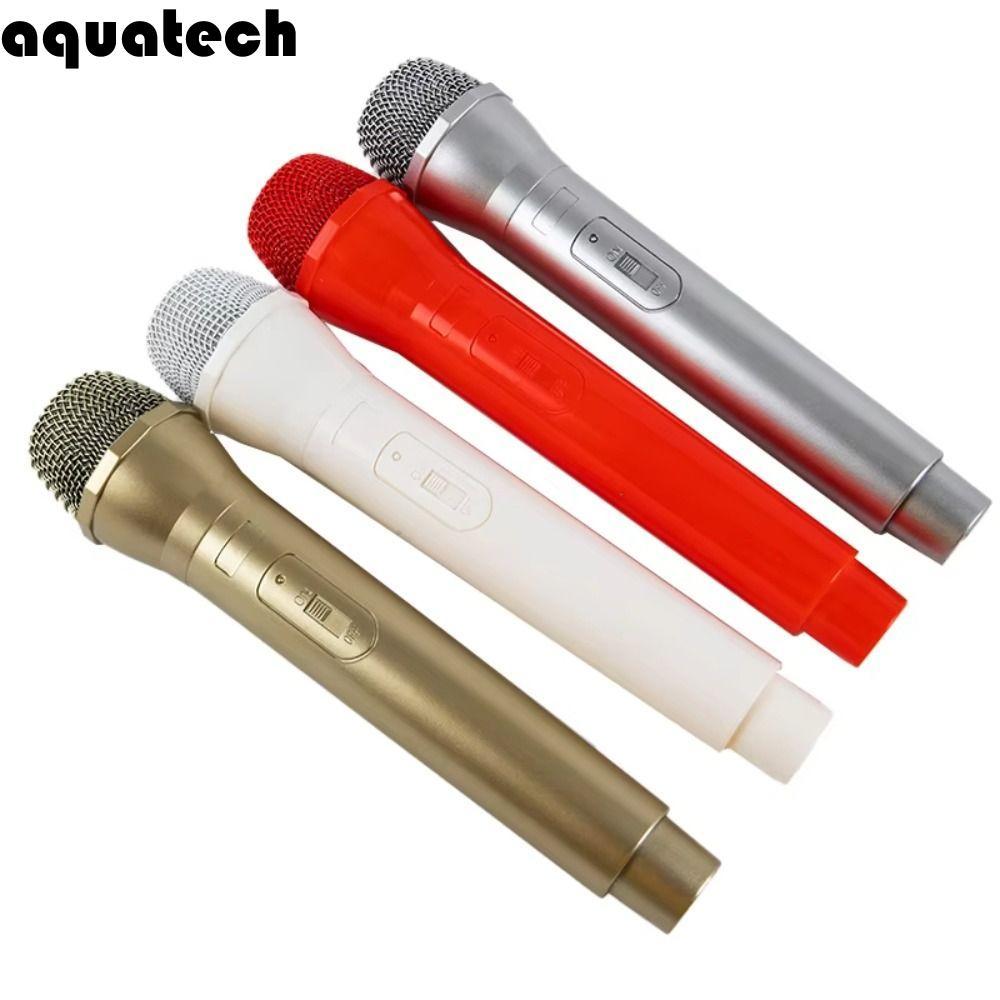 AQUATECH Prop ไมโครโฟน, ประดิษฐ์จําลองสูงปลอม Prop Mic, สําหรับเด็กพลาสติกรุ่นร้องเพลงฝึกเด็กไมโครโฟนของเล่นสําหรับคาราโอเกะ