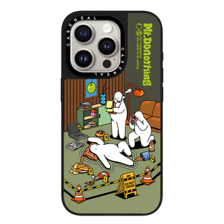 CASENEAL Graffiti การ์ตูนสร้างสรรค์ภาพประกอบกระจกหน้าเคสโทรศัพท์สําหรับ iPhone 17 Pro Max 16 ProMax 15Pro 14 Plus 13 12 11 โทรศัพท์กันกระแทกขอบนุ่มฮาร์ดป้องกันกรณี