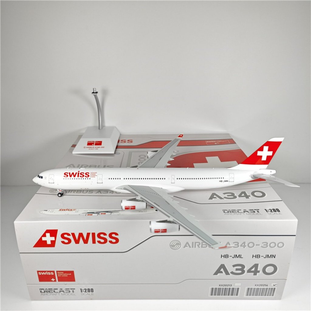 JC Wings XX20214 1: 200 Swiss Airlines A340-300 HB-JMN โมเดลเครื่องบินโลหะผสม