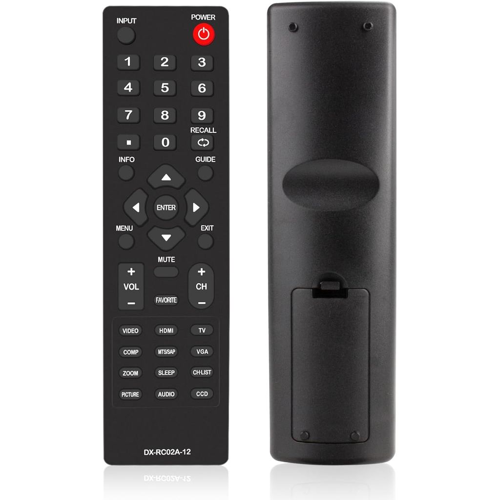 DX-RC02A-12 เปลี่ยนรีโมทสําหรับ Dynex TV DX-26L150A11 DX-32L150A11 DX-37L150A11