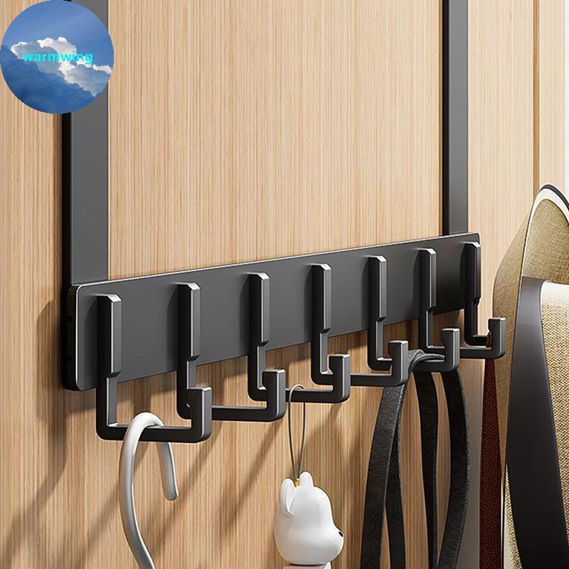 Warmwing Hooks Over ประตู 6 Hooks เสื้อผ้า Coat หมวกผ้าเช็ดตัวแขวนบ้านห้องน้ํา Organizer Ra ผู้ถือปร