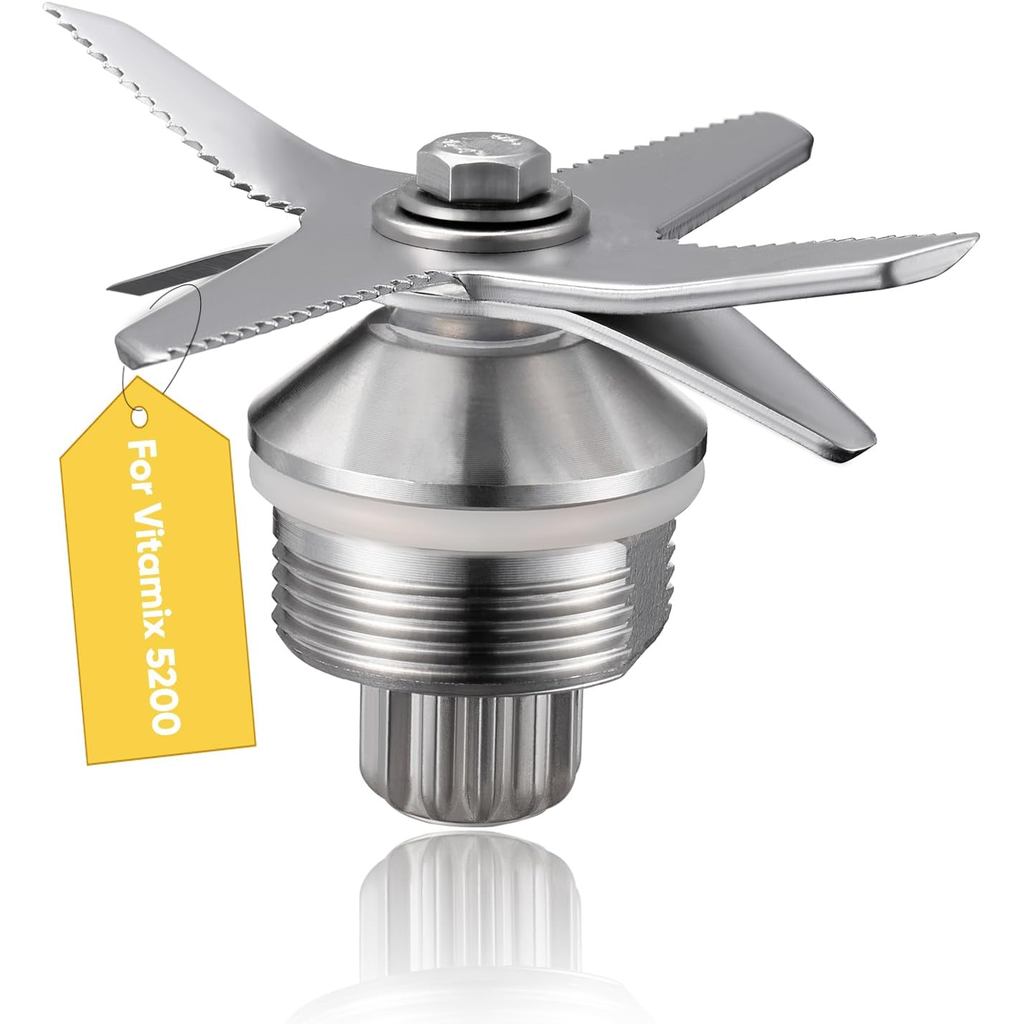 ชิ้นส่วนทดแทนใบมีดเครื่องปั่นสแตนเลสสําหรับ Vitamix 5200, ชุดใบมีดเปียกสําหรับภาชนะขนาด 32oz และ 64o