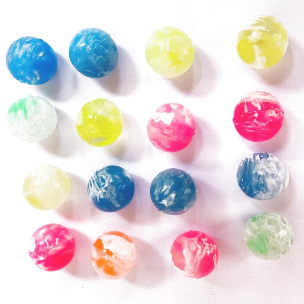 HOT Bouncy Balls สีสัน Bouncy Balls มินิยาง Pit Balls L9u4