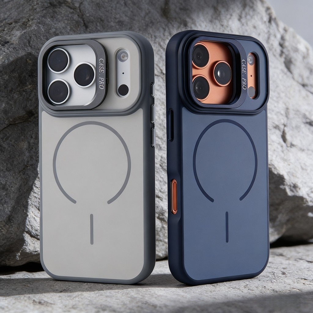 หรูหราคมชัดสีซ่อนเลนส์สําหรับiPhone 11 12 13 14 15 16 Plus 17 Pro Max Air Magnetic Matteผิวรู้สึกคลุมทั้งหมดกันกระแทกHigh-End