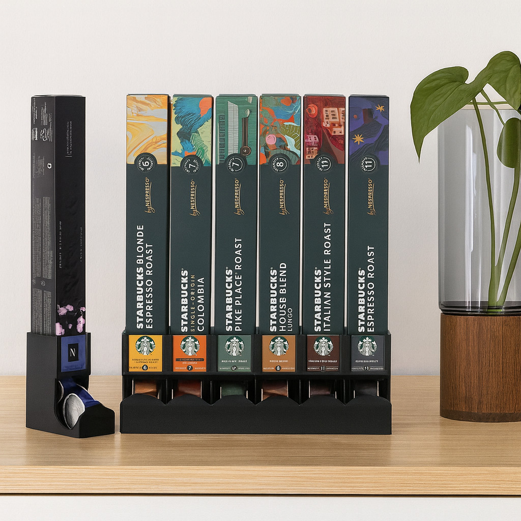 NESPRESSO ที่ใส่เครื่องจ่ายแคปซูล Stand Tower Coffee Rack Minimalist Coffee Box Container Holder