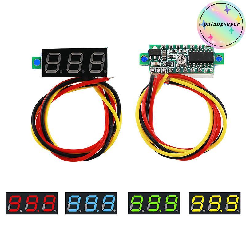 Pufangsuper 0.28 นิ้วโวลต์มิเตอร์แบบดิจิตอล DC 0-100V เครื่องทดสอบแรงดันไฟฟ้า Mini DC โวลต์มิเตอร์เครื่องตรวจจับ TH