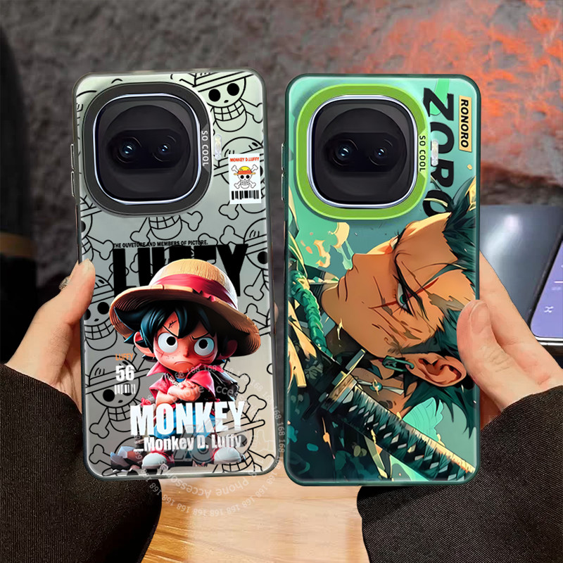 เคส iQOO 15R Case เคสการ์ตูน Luffy Zoro กันกระแทก เคสโทรศัพท์เท่ ดูดีแบบด้าน แข็ง สำหรับผู้ชาย นักเร