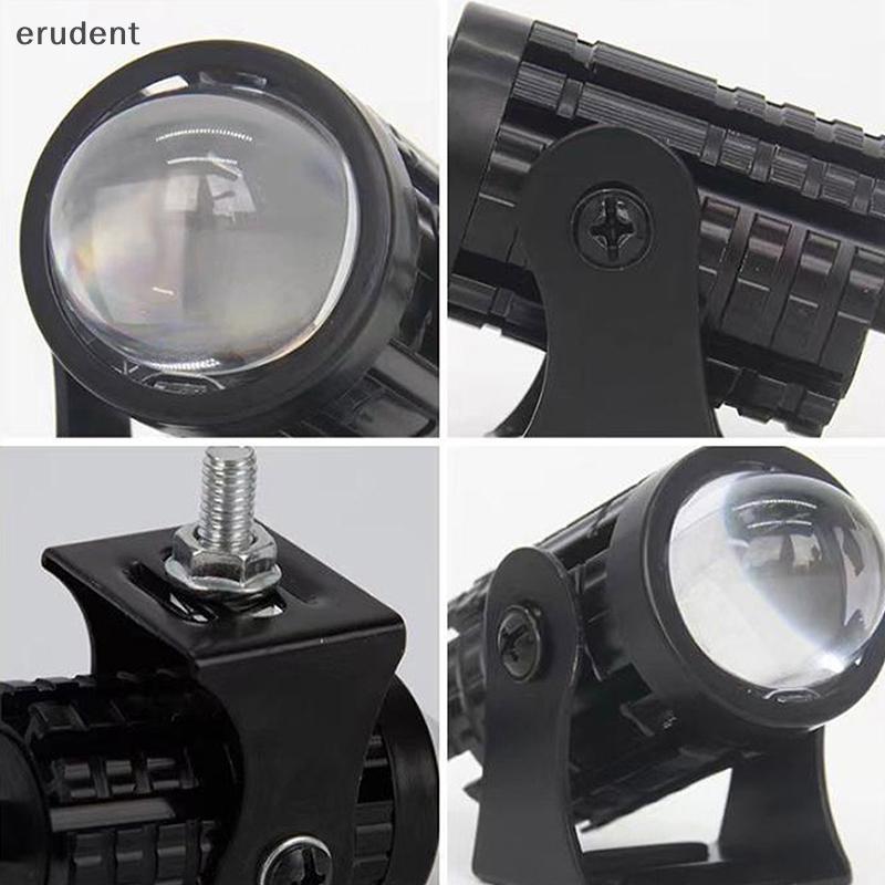 Erudent 2pcs รถจักรยานยนต์ LED ไฟหน้า 12V High Bright ไฟ LED โคมไฟสําหรับรถจักรยานยนต์ Moto Led เสริมสปอตไลท์ใหม่