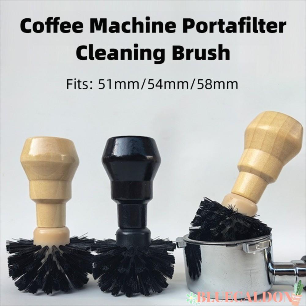 BLUECALDON Espresso Portafilter แปรงทําความสะอาด,เครื่องมือทําความสะอาดไม้ผงกาแฟชามแปรง,Professional
