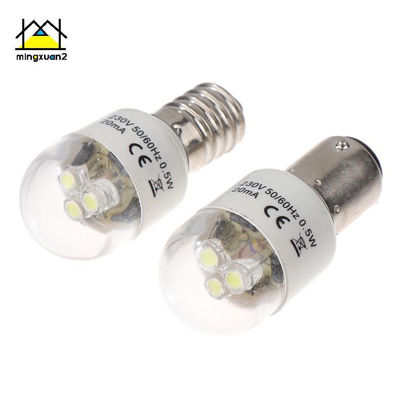 Mingxuan2 1 PCE เย็บหลอดไฟ LED BA15D/E14 แสงส่องสว่าง 0.5W AC 190-250W โคมไฟบ้านจักรเย็บผ้า vn