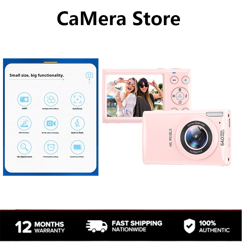 CaMera Store C1 Multi functional MP3 Music Digital Camera 64 ล้านพิกเซลนักเรียน CCD กล้องดิจิตอล Sel