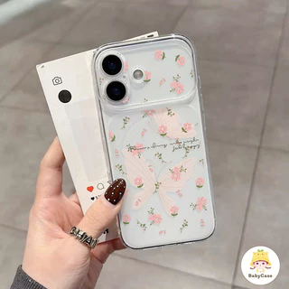 เคสไอโฟน17 เหมาะสำหรับ IPhone 16 17 15 14 13 12 11 Pro Max ผีเสื้อดอกไม้น่ารักวัสดุเหนือกว่าขั้นสูงเรียบง่ายกรณีโทรศัพ