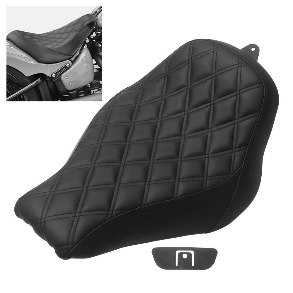 1 PCS Solo Driver Diamond Seat พลาสติกสีดําอุปกรณ์มอเตอร์ไซค์สําหรับ Harley Softail Fat Boy 115th An