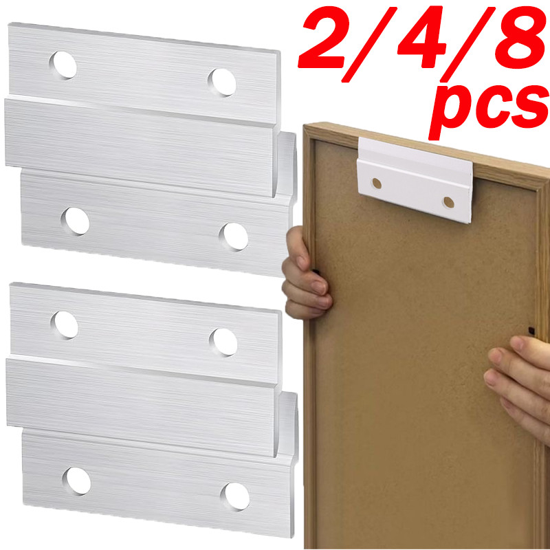 2/4/8PCS French Cleat Picture Hanger / Z Clip Interlocking Wall Mount Bracket / Heavy Duty Aluminium Z-Clamps
