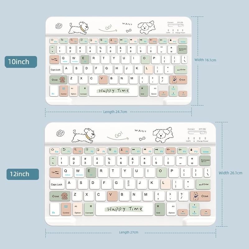คีย์บอร์ดบลูทูธไร้สาย พร้อมเมาส์ สำหรับ Apple Huawei Honor Xiaomi Redmi Lenovo Oppo iPad11 Kpad8/9 Matepadair12 Pad6/7s thumbnail 5