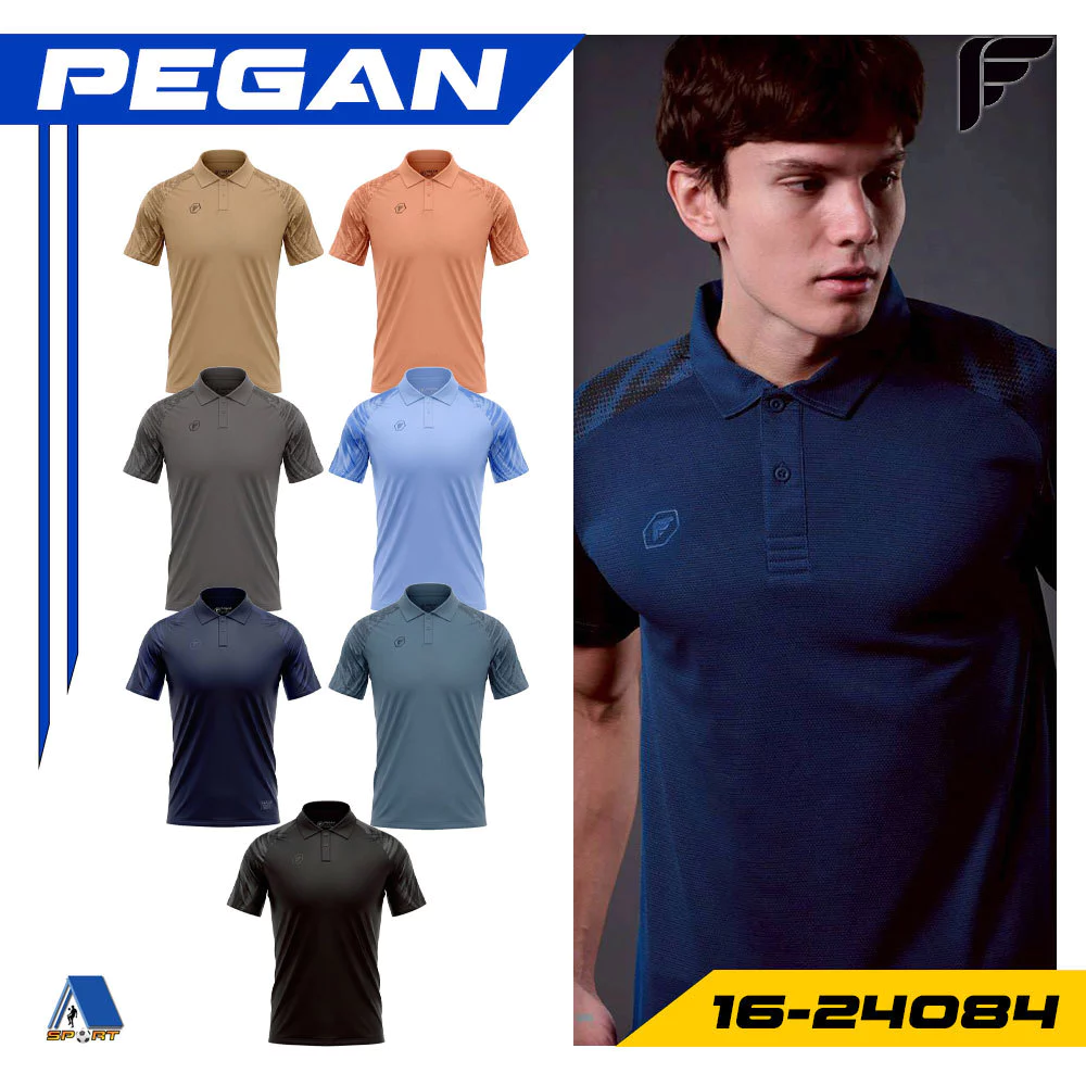 [[ส่งฟรี!! มีเงินคืน]] PEGAN เสื้อโปโลพิมพ์ลาย เฉดสีใหม่ รหัส 16-24084 แท้100%