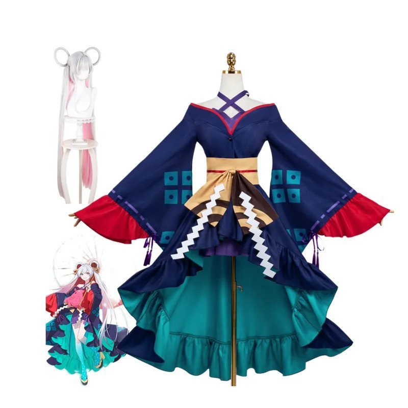 คอสเพลย์เครื่องแต่งกายวิกผม Spacetime Princess Kaguya Yachiyo Tsukimi สำหรับcosplay