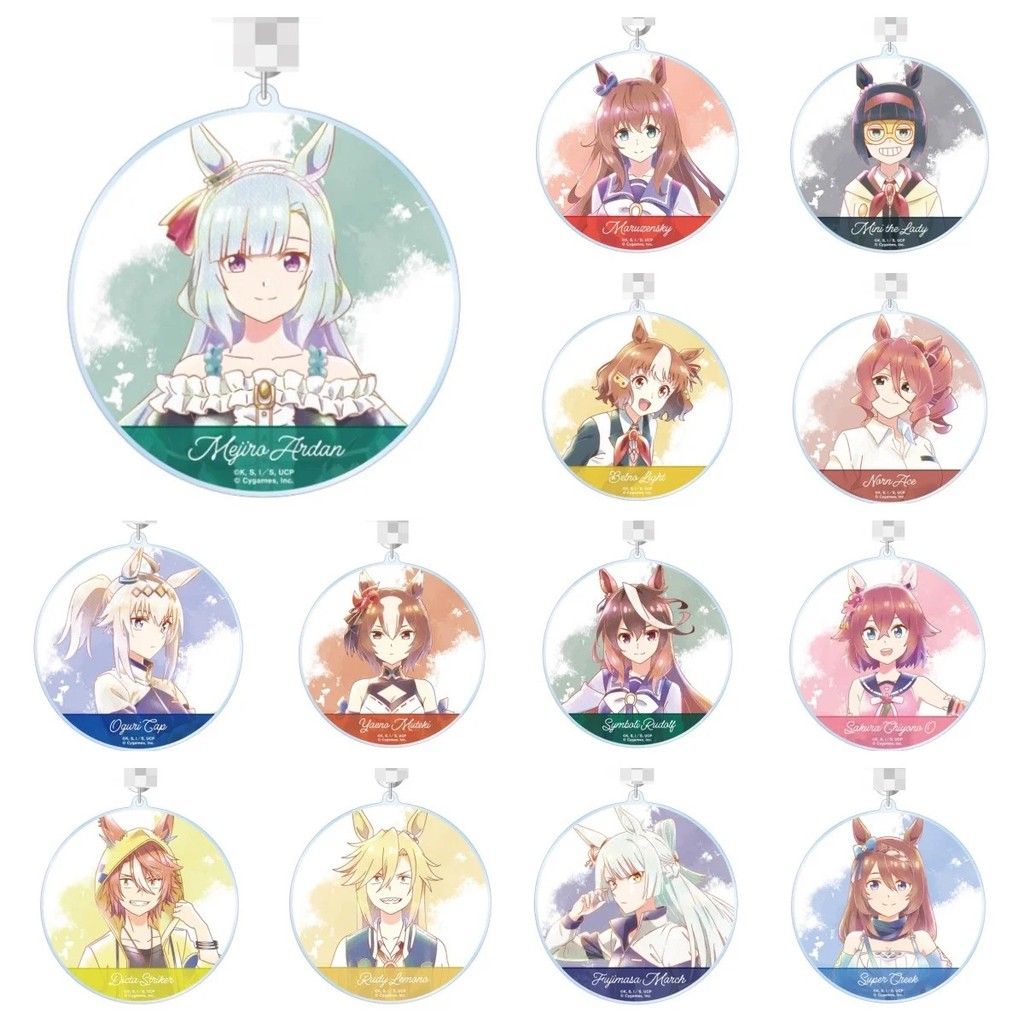 พวงกุญแจอนิเมะ Uma Musume Pretty Derby Oguri Cap Mejiro Ardan Sakura Chiyono O อะคริลิค Mica ของขวัญ