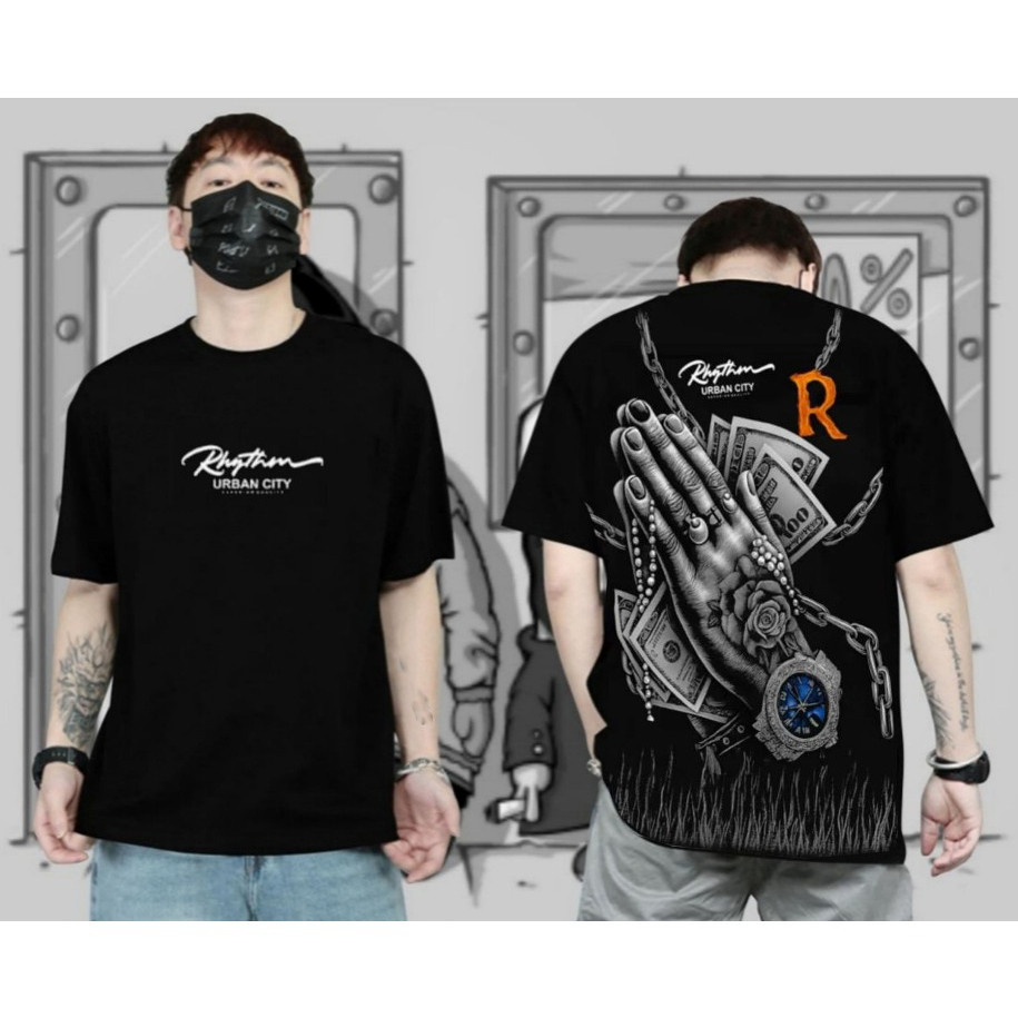 CODMens Distro เสื้อยืด Dollar R Motif เสื้อยืด Cool เสื้อยืดแขนสั้นผ้าฝ้าย Combed 30sKorea V1CB