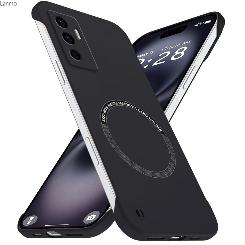 Frameless Magnetic Slim สําหรับ VIVO Y75 4G S10e V23e 5G เคสโทรศัพท์ Matte Anti-Scratch Hard PC ฝาคร