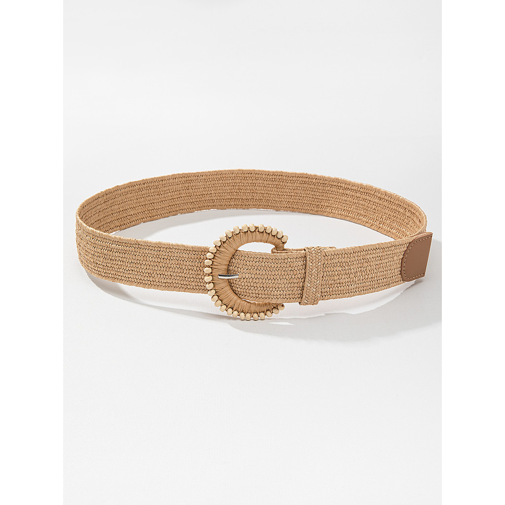 Beach Vacation Braided Buckle pp Grass Braided Female Belt-Minges Shop