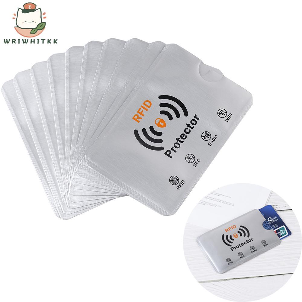 แขนป้องกัน RFID และกระเป๋าสตางค์ป้องกัน RFID ทำจากอะลูมิเนียม 10 ชิ้น