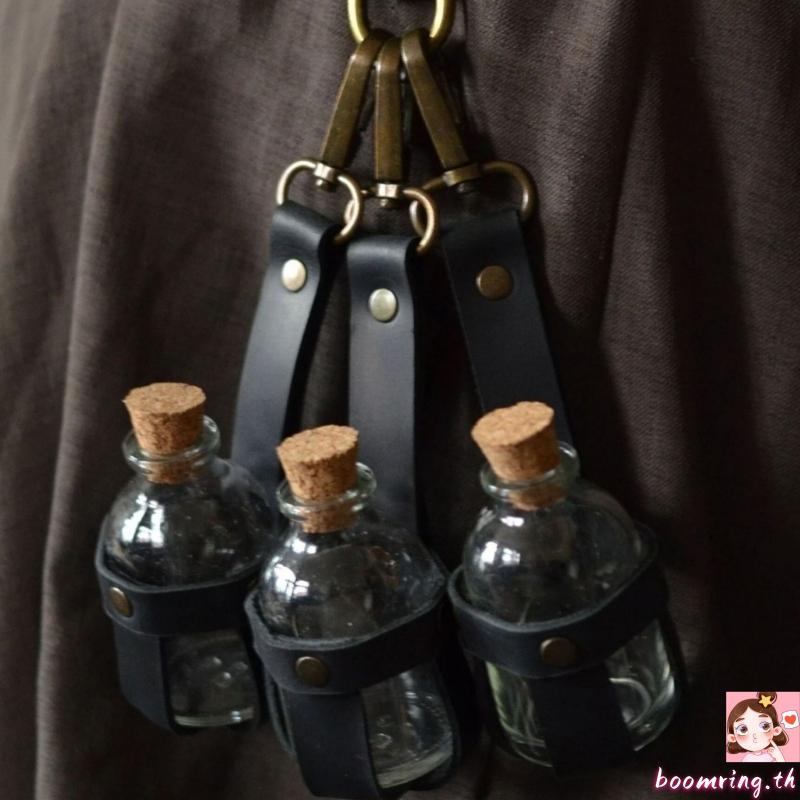 Boom Halloween Witch Potion Bottle with Cork Stopper Wizard Potions Glass Holder