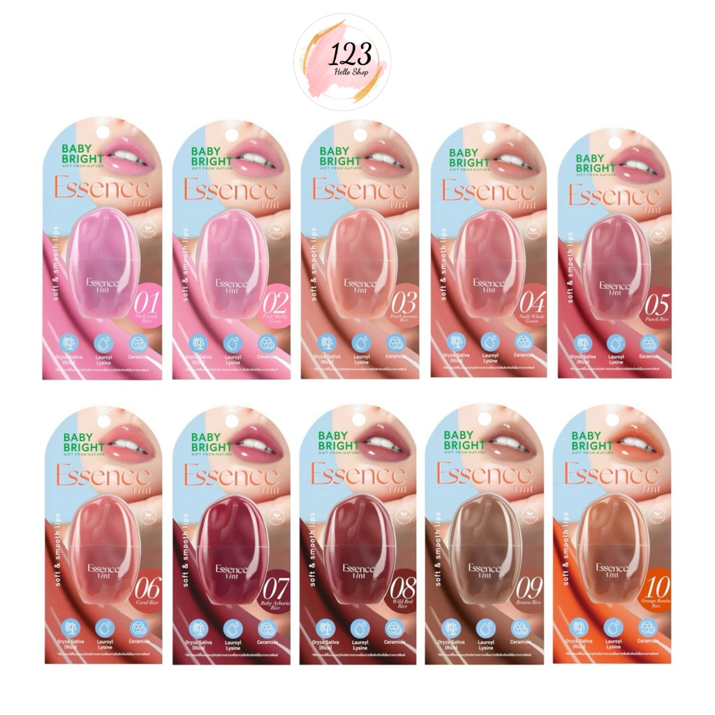 Baby Bright Essence Tint Lip 3.5g เบบี้ไบร์ท ลิปฉ่ำวาว ปากใส ฉ่ำเล่นแสง ลุคเกาหลี ✨