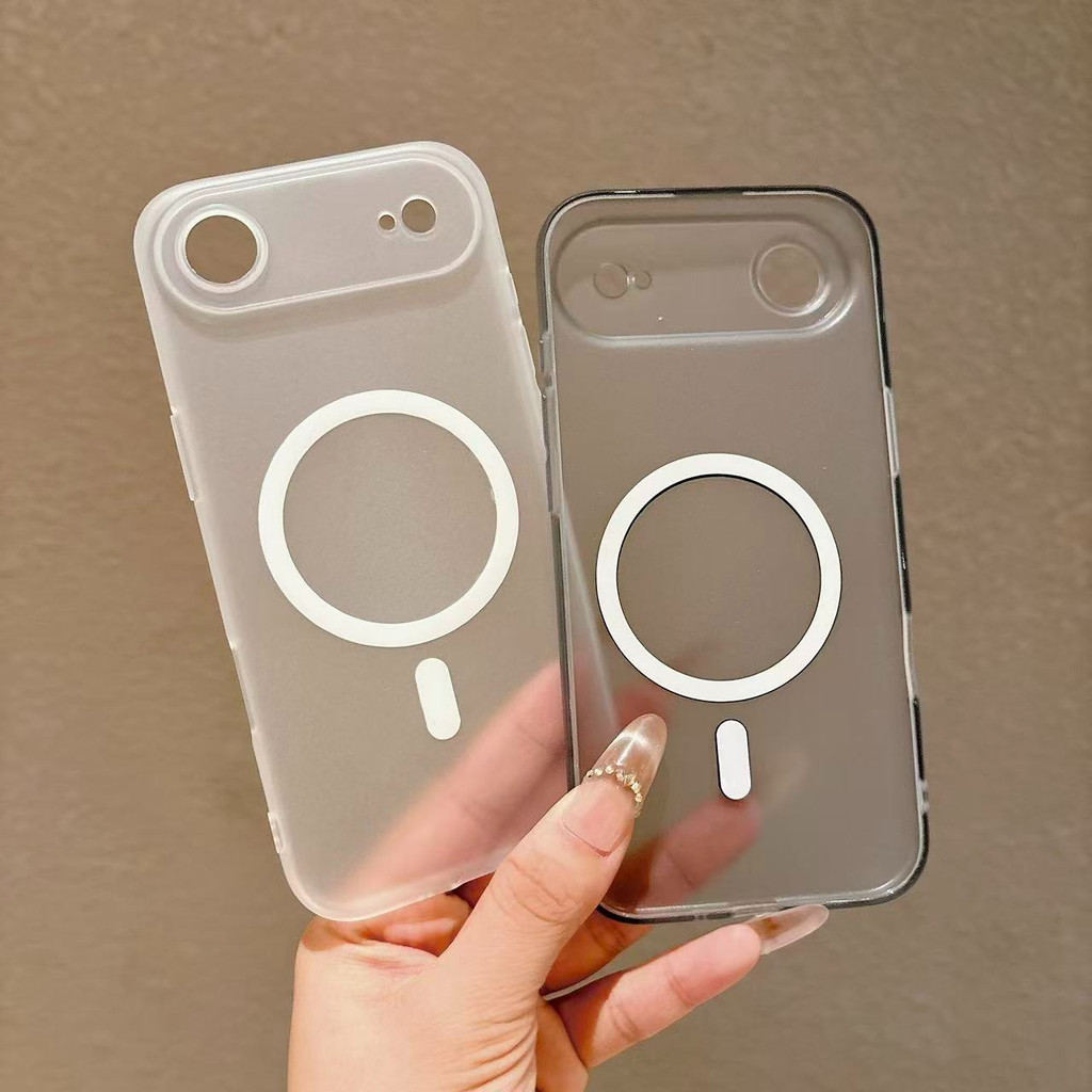 Ice Mist Frosted Magnetic TPU Soft Case สําหรับ iPhone 17 Pro Max 16 15 14 13 12 11 SE