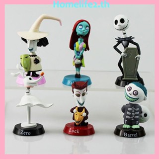 ฟิกเกอร์ PVC Nightmare Before Christmas Jack Skellington 6 ชิ้น สําหรับเด็ก