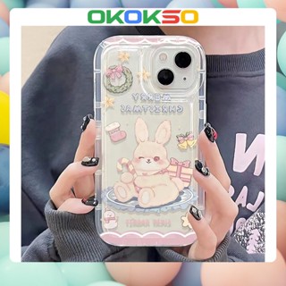 เหมาะสําหรับเคสโทรศัพท์ OPPO Reno9 / Reno8 / Reno7pro / reno6 / 7z / 8T / 5 การ์ตูนของขวัญกระต่ายหล่นหลักฐานโทรศัพท์มือถือเคสนุ่ม R17 คู่ AA53 / A9 2020 / A31 / A77 / Findx3pro / Findx5pro