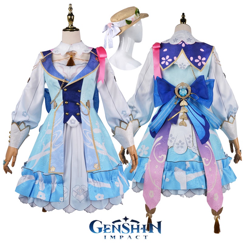 Kamisato Ayaka Cosplay Dress Game Genshin Impact Ayaka Springbloom Missive Cosplay Costume Lovely Lo