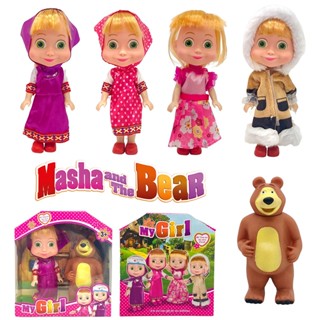 โมเดลฟิกเกอร์ การ์ตูนรัสเซีย Masha and The Bear ของเล่น ของขวัญคริสต์มาส สําหรับเด็ก