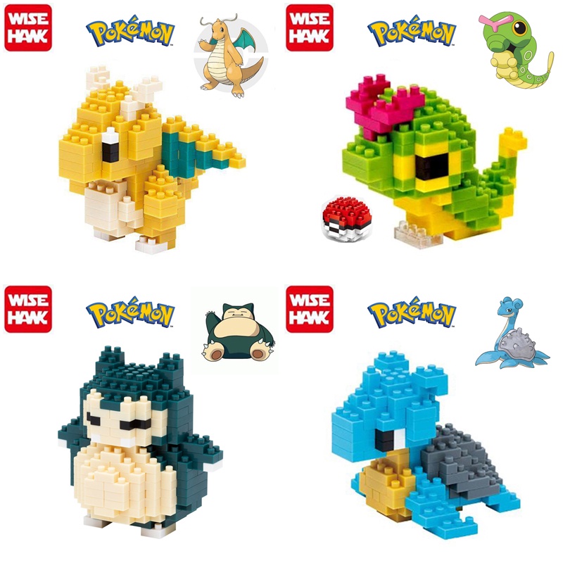 23 สไตล์ อะนิเมะ Pokemon Nanoblock โปเกมอน ขนาดเล็ก อาคารปิกาจู อิฐ โมเดล การศึกษา ของเล่นโปเกมอน สํ