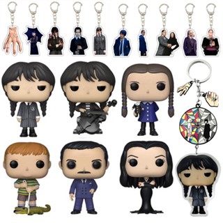 Wednesday Keychain Enid Sinclair Thing Hand Cartoon Figure The Addams Family Bag Pendant Keyring Kids Gift