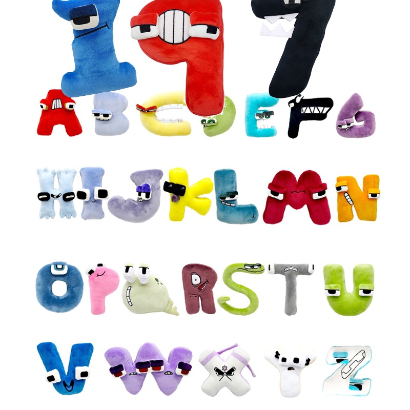 2023 Alphabet Lore Plush Toy Anime Doll 26 English Letters Stuffed Toys  Four-Battle for Dream Plush 0-9 Doll Toy Plush Gifts