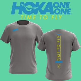 เสื้อยืดแขนสั้น พิมพ์ลาย HOKA ONE TIME TO FLY OUTDOOR VER.2 RUNNING สําหรับผู้ชาย