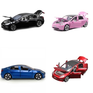 ของเล่นโมเดลเทสลา 3 Diecast วัสดุอัลลอย เอฟเฟกต์แสงเสียง และอื่น ๆ ที่น่าทึ่ง