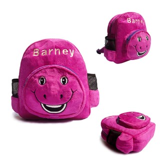 กระเป๋าเป้สะพายหลัง ผ้ากํามะหยี่ขนนิ่ม ลาย Barney And Friends สําหรับเด็กวัยหัดเดิน