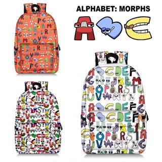 ABC Alphabet Lore Backpack Student Schoolbag Book Bag Printing Fashion Large Capacity Backpack Pencil Bag Casual Travel Bag Student Kids School Gifts