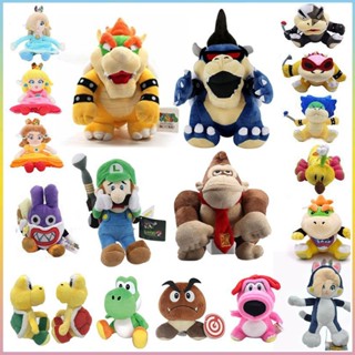 25cm Cartoon Super Mario and Luigi Bowser Koopa Troopa Goomba Plush Toy Animal Stuffed Doll Birthday Gift