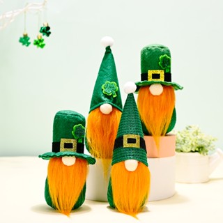 ของเล่นตุ๊กตาโนม St.patricks Day Gnomes ไร้หน้า สําหรับตกแต่งบ้าน