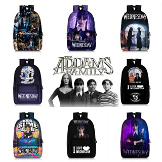 Kids Adult 18In Wednesday Addams Backpack Addams Thing Backpack Laptop Interlayer Side Pocket Waterproof Bag Teenager School Backpack Kids Adult School Gift