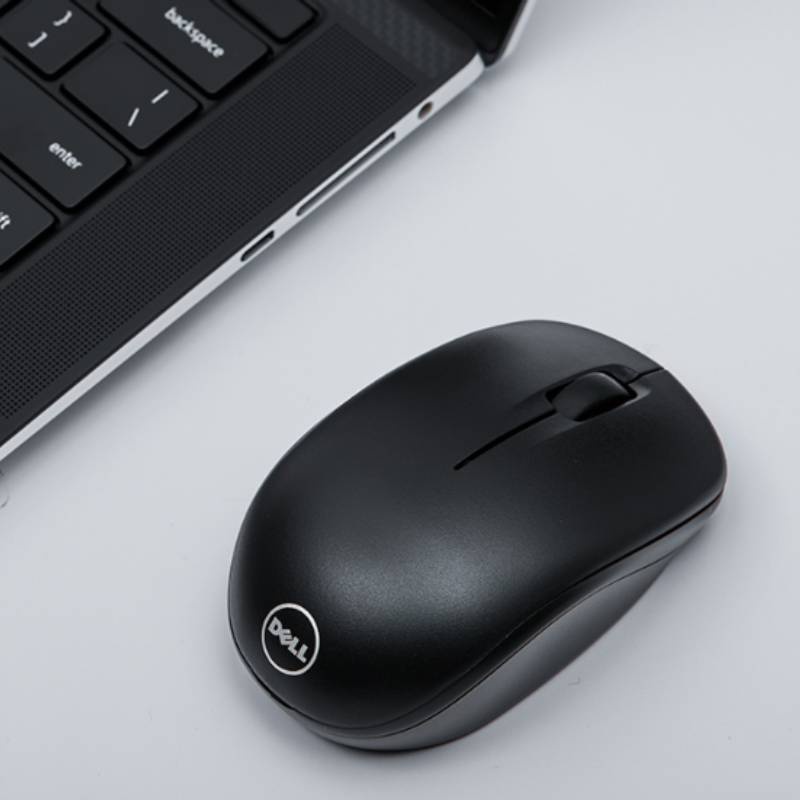 Wm126 เมาส์ Dell ไร้สายเหมาะสําหรับโฮมออฟฟิศหรือสีดํา