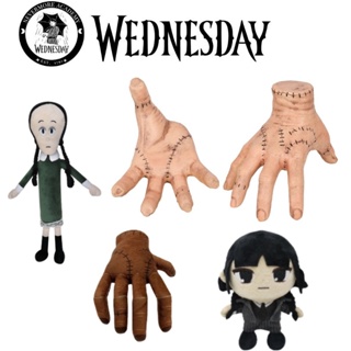 Netflix 38cm Wednesday The Addams Family Plush Toy Room Decor Wednesday Hand Soft Stuffed Adult Kid Fans Gift