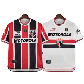 เสื้อกีฬาแขนสั้น ลายทีมชาติฟุตบอล Sao Paulo Home Away Retro Jersey 2000 ชุดเหย้า