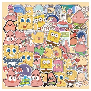 สติกเกอร์ ลายการ์ตูน SpongeBob SquarePants ขนาดเล็ก กันน้ํา สําหรับตกแต่งสมุด 100 แผ่น